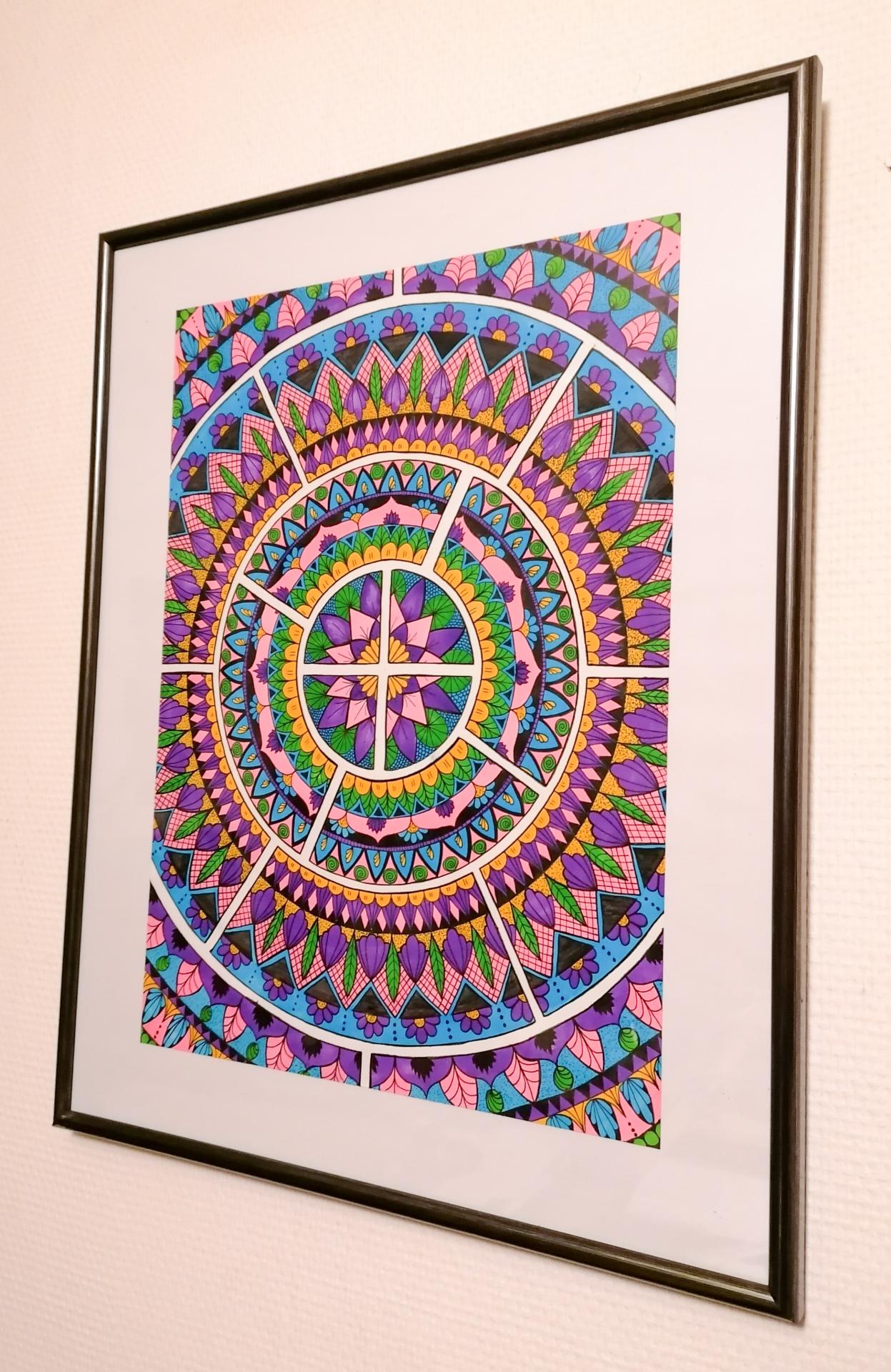 Mandala cadre 50x40 a3 sabrina hedde accompagnatrice mieux etre medium
