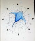 Sabrina hedde animaux totem dessin energetique raie manta